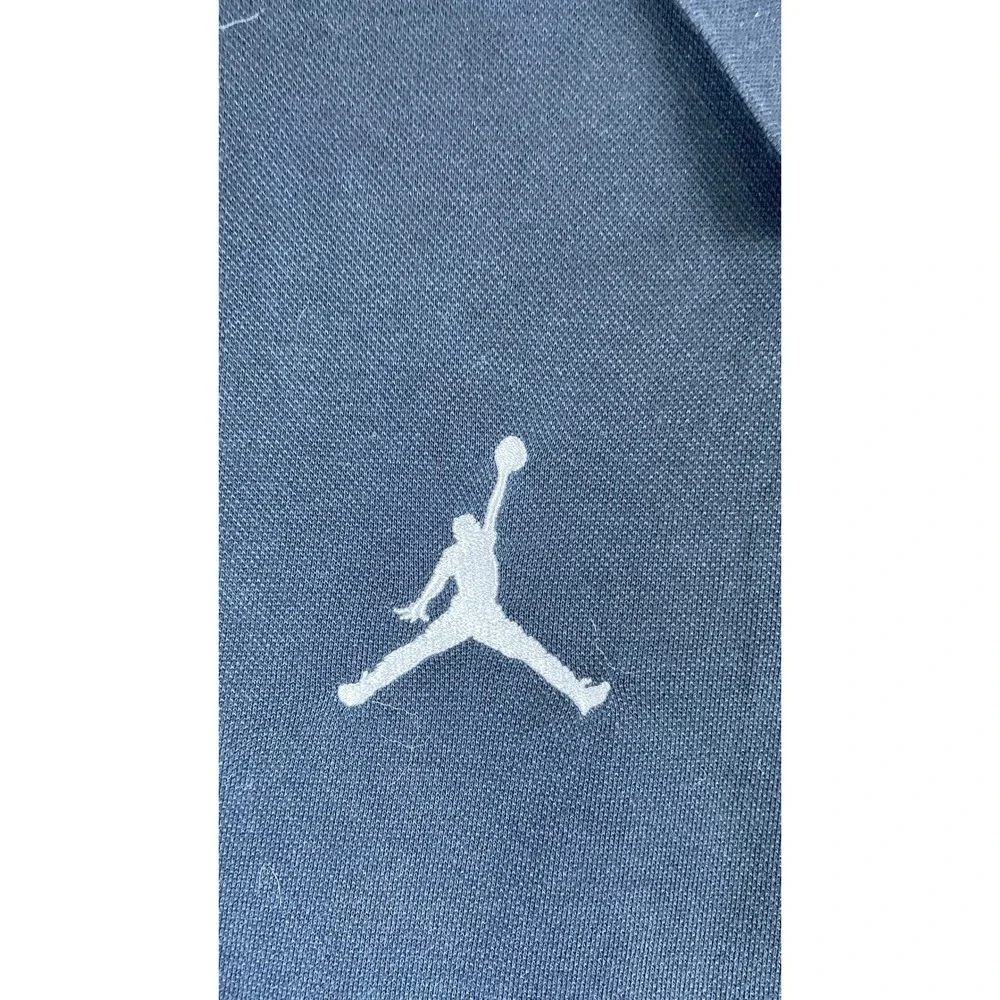 Jordan Polo Shirt Mens XL Black Excellent NBA All-Star Game Dri-FIT Jumpman Logo